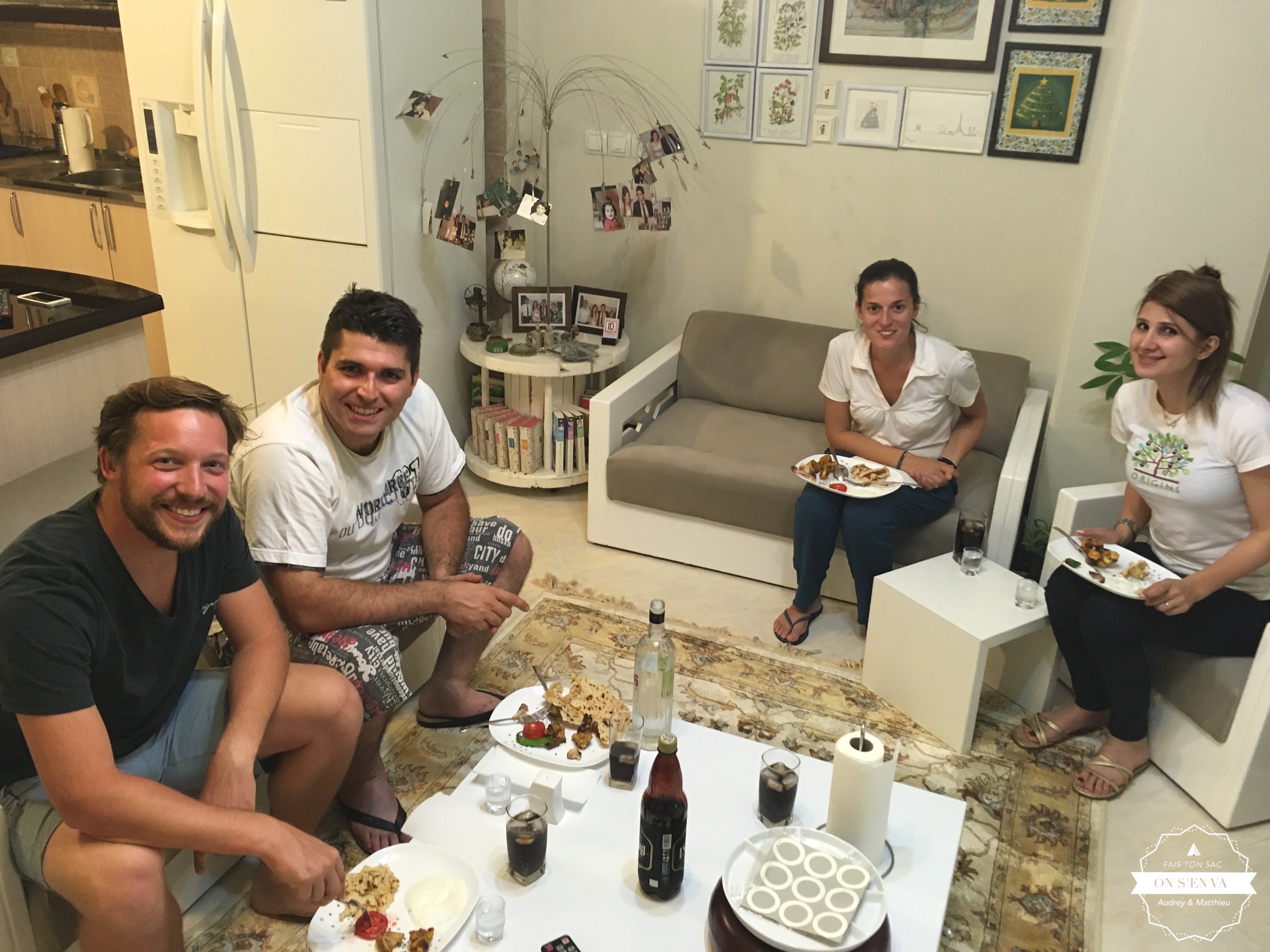 Arrivée chez Niloufar et Amin