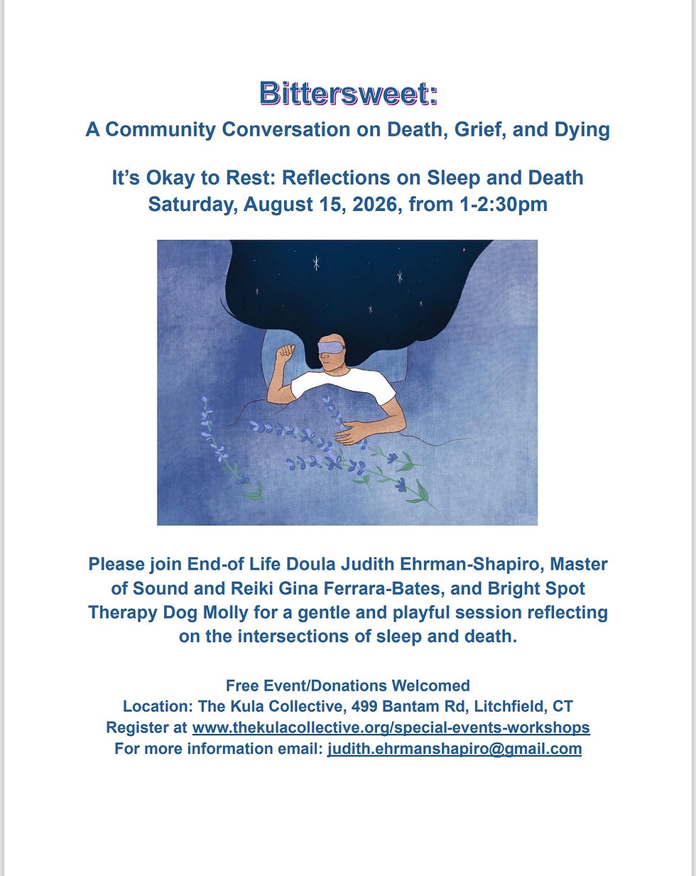 Bittersweet: a Community Conversation on Death, Grief, and Dying