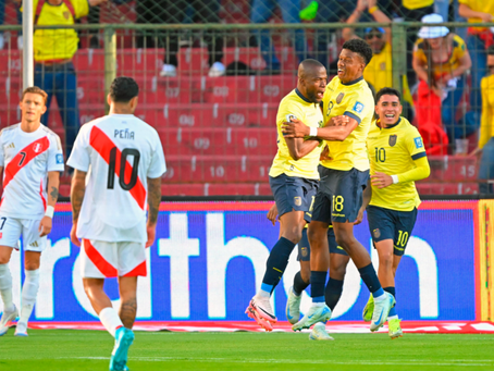 Ecuador venció a Perú que sigue en el fondo de la tabla