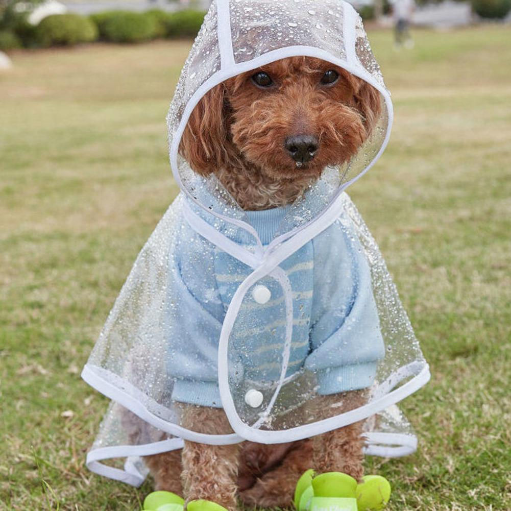 Lightweight Pet Raincoat Transparent Outdoor Pet Dog Rain Jacket 