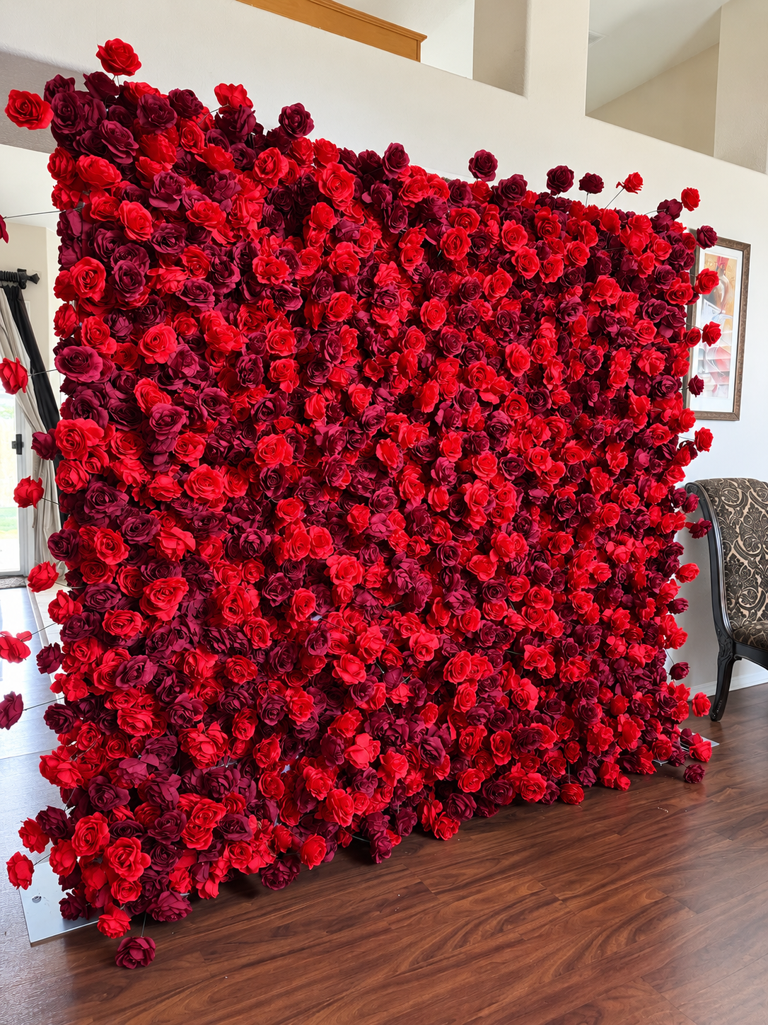 Red Ruby Flower Wall