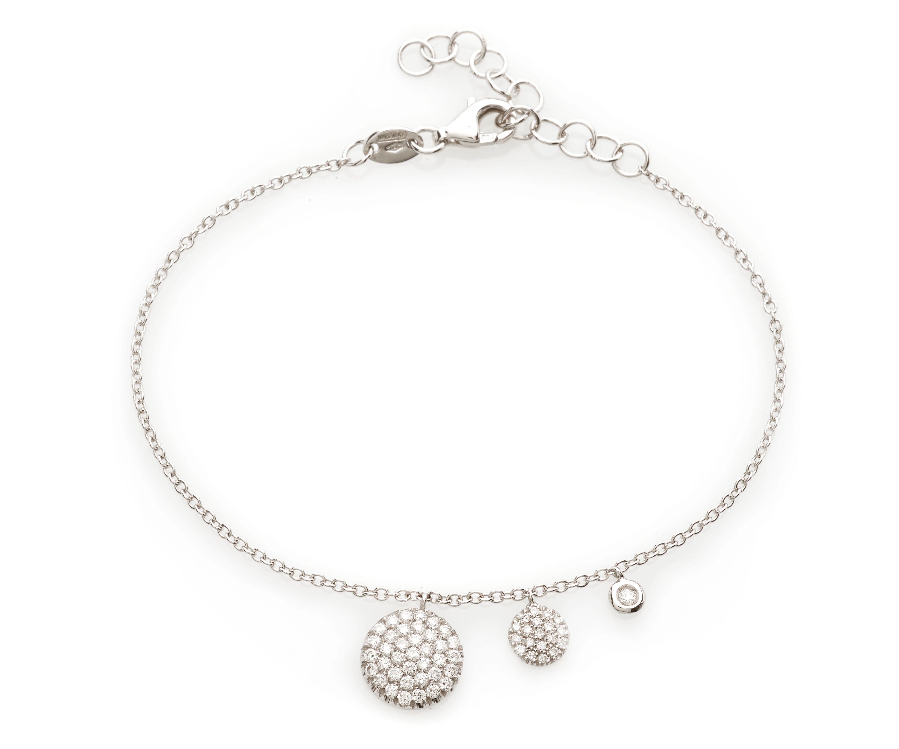 Bracciale in oro bianco e diamanti bianchi