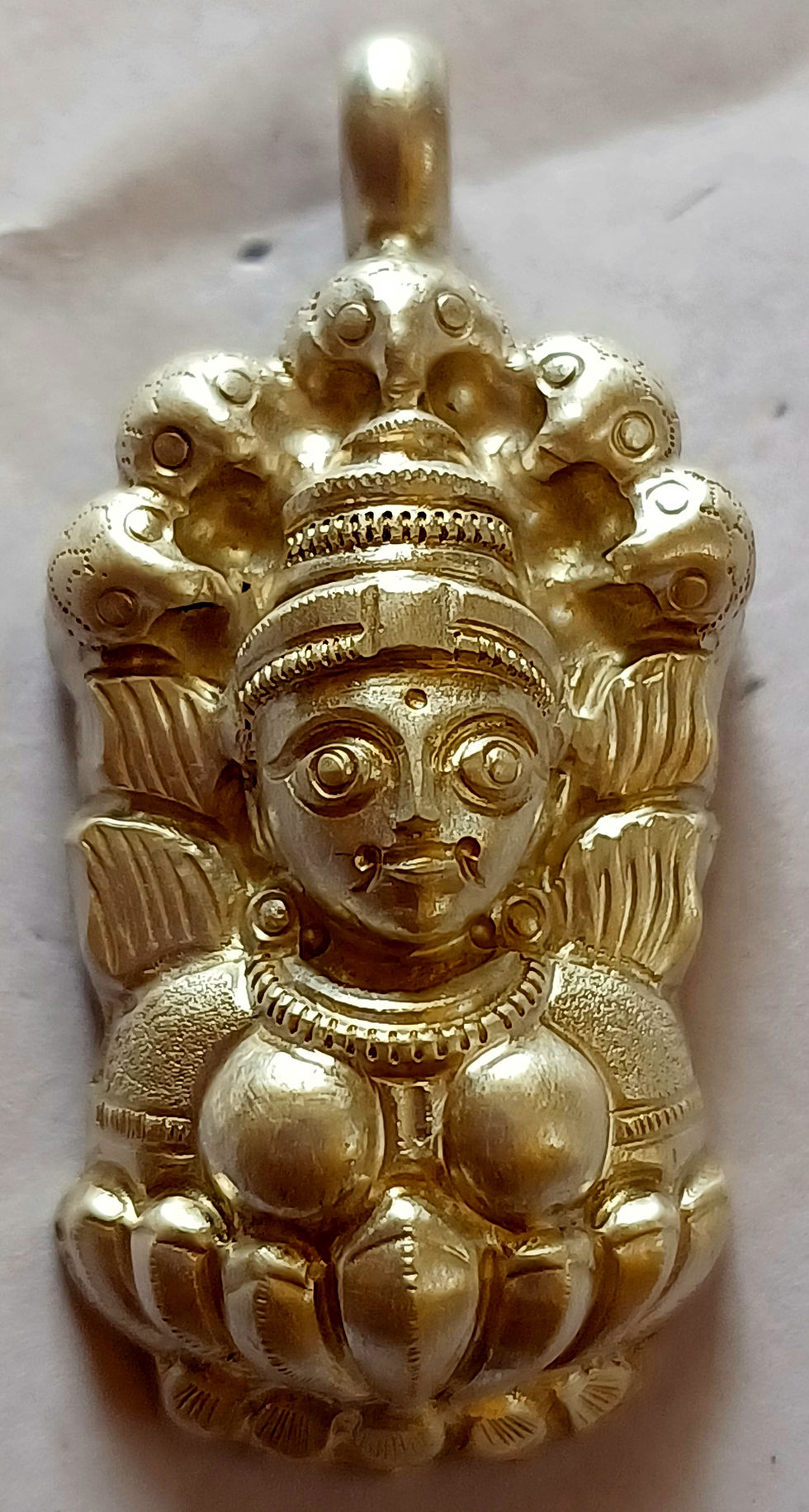 Thumbnail: Dakshin Cult's 925 Silver Goddess Maariamman Pendant for Fertility & Knowledge,