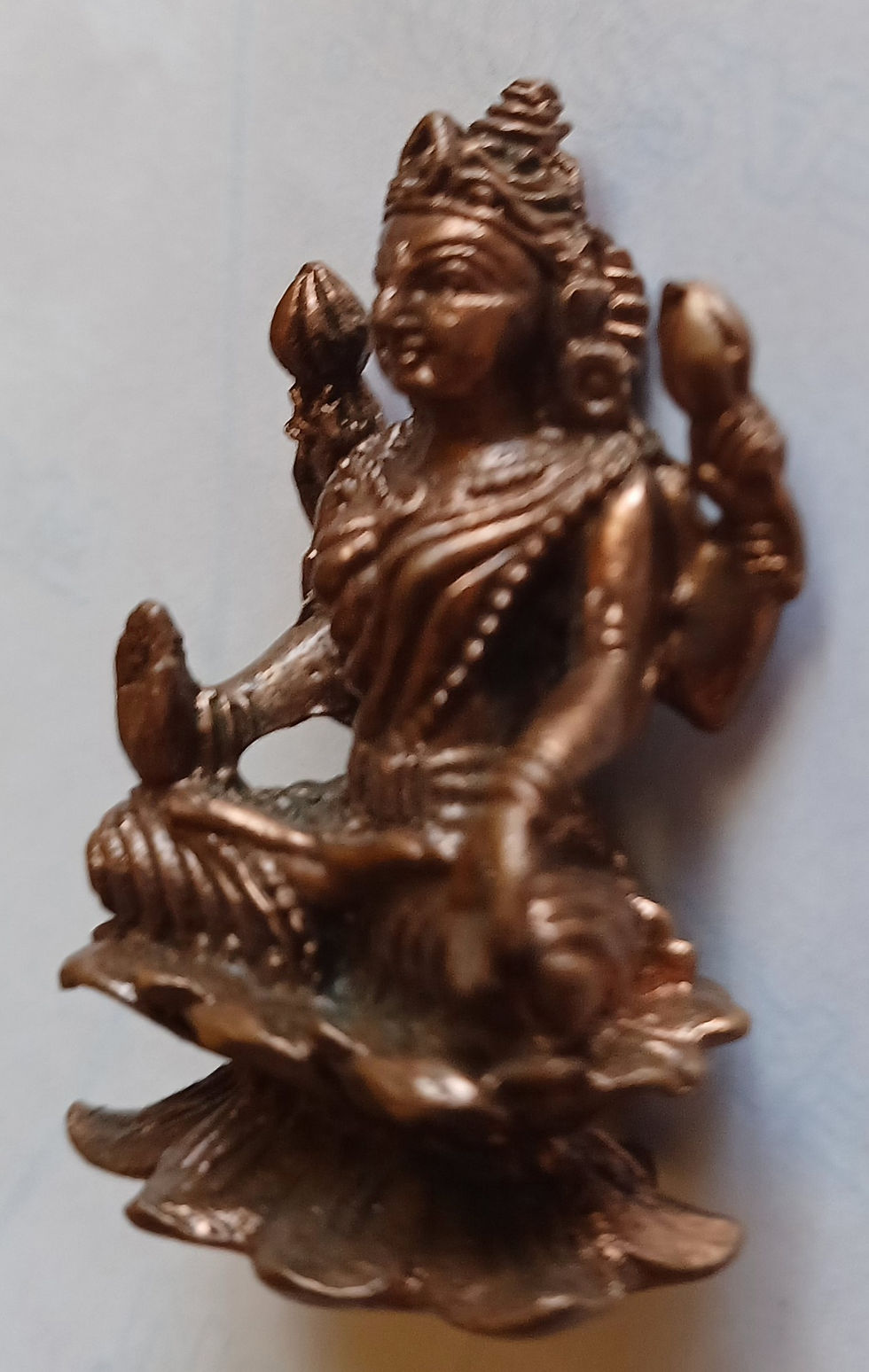 Thumbnail: Copper Goddess Lakshmi Idol (Maha, Santana, Vijaya, Veera Lakshmi etc.)