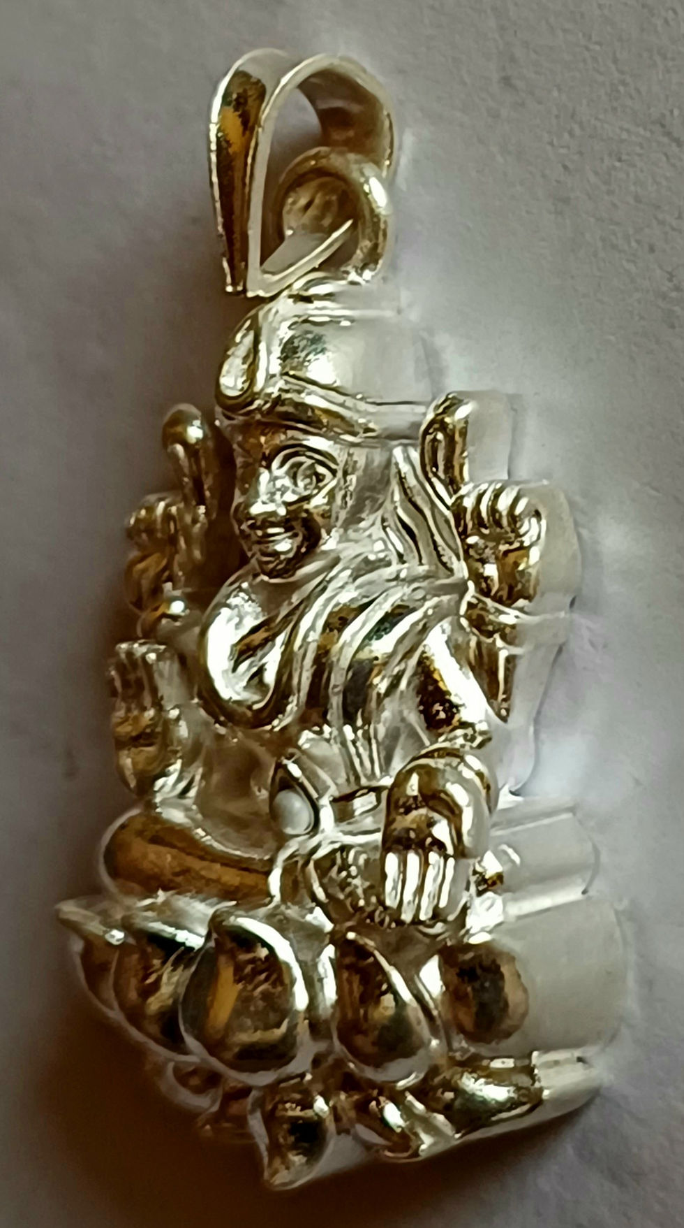 Thumbnail: Dakshin Cult's 925 Silver Goddess Lakshmi Pendant for Wealth & Happiness, 1.5"
