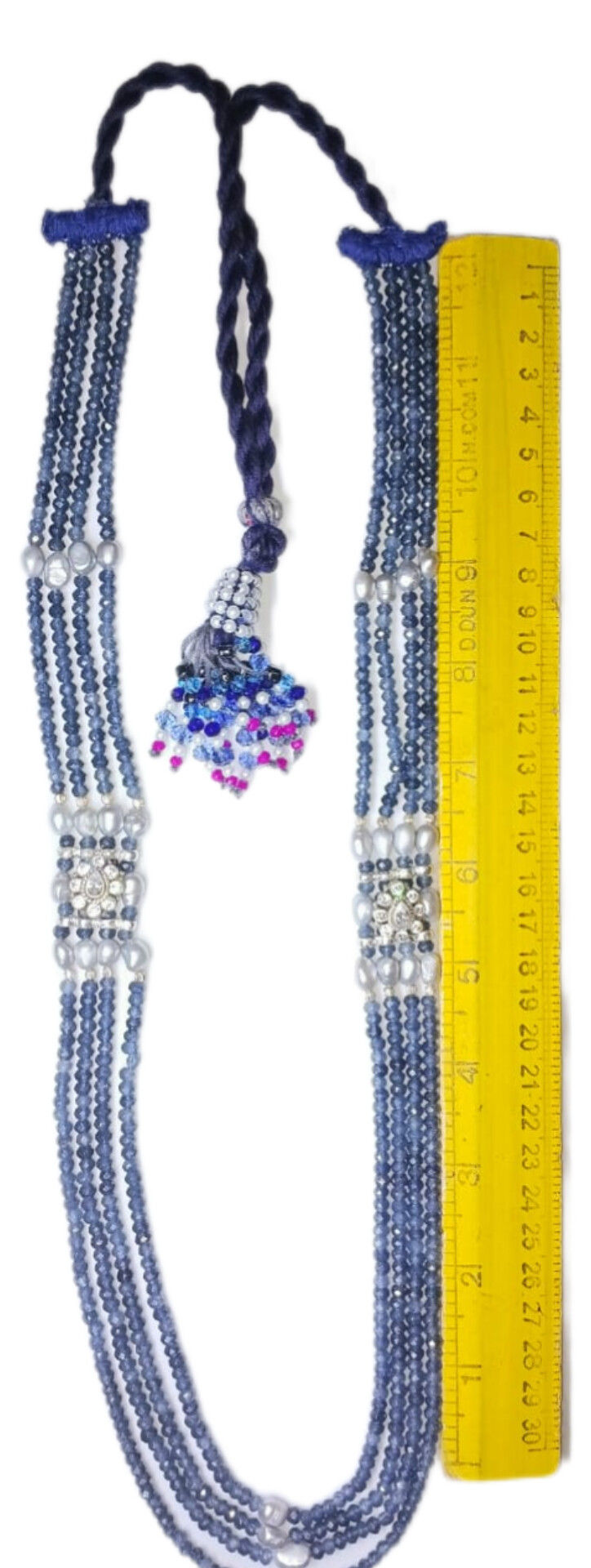 Freshwater Pearls & Genuine Onyx Threaded Necklace, 26 IN