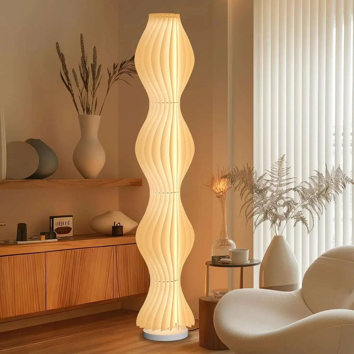 Lampe sur pied Wave Skirt - 3 températures de couleur et intensité réglable |