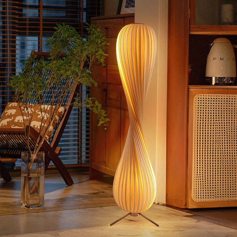 Wabi Sabi salon chambre en bois maison Art rétro Simple lampadaire éclairage m