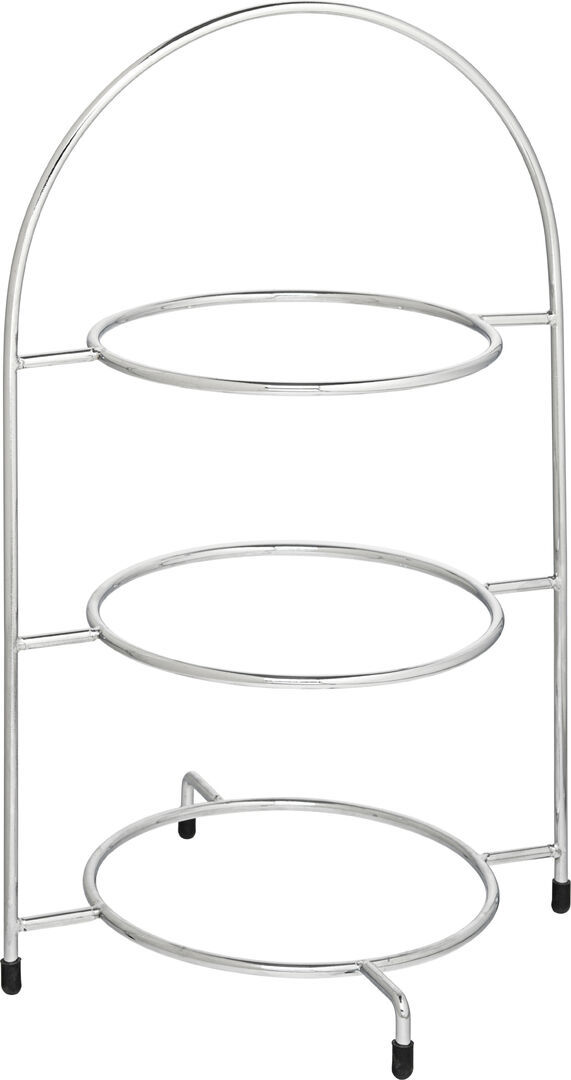 Chrome 3 Tier Plate Stand 16.5" (42cm)