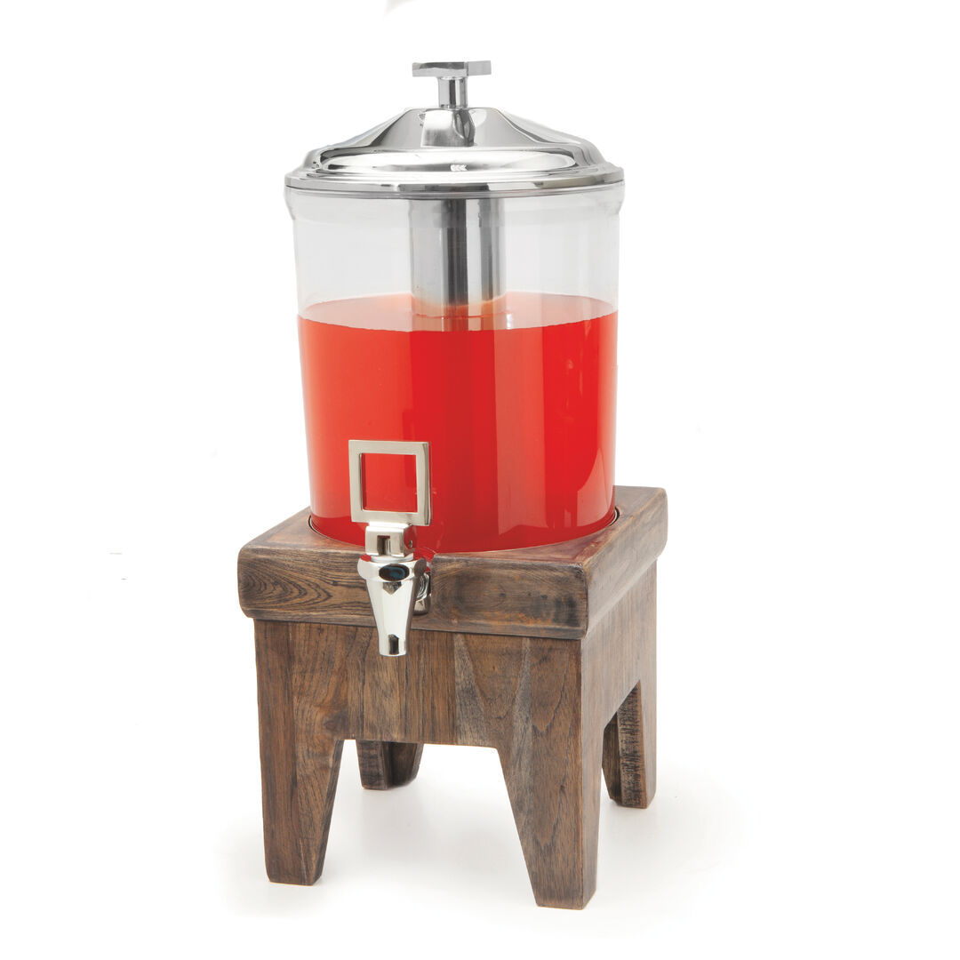 Fusion Ash Grey Juice Dispenser With Wood Base 6.6ltr (7qts)