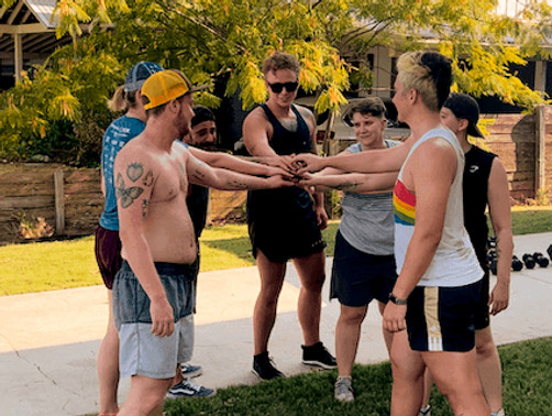 group of queer individuals working out