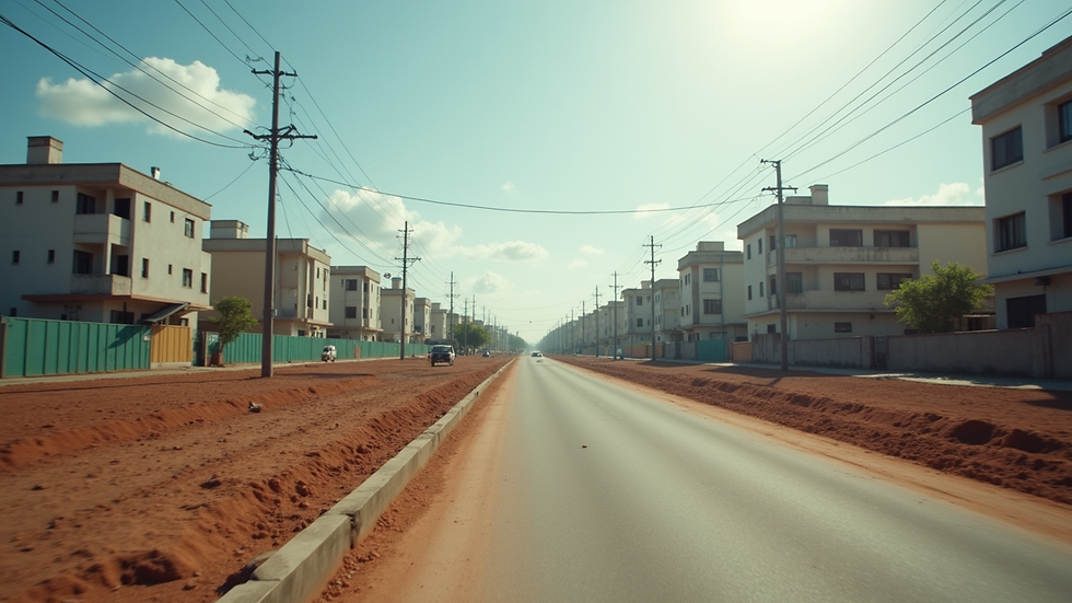 Vista lateral de terreno urbano em Goiânia com área para construção