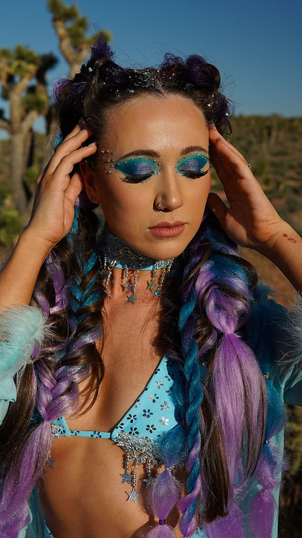 Blue Cut Crease Festival Glam