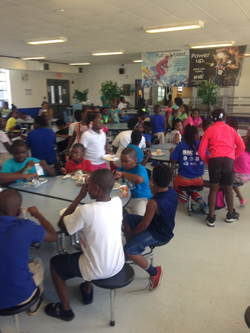 Breakfast time on day 1 of Camp iCare & Real Cents Real Change Notasulg