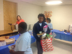 Bag full of groceries