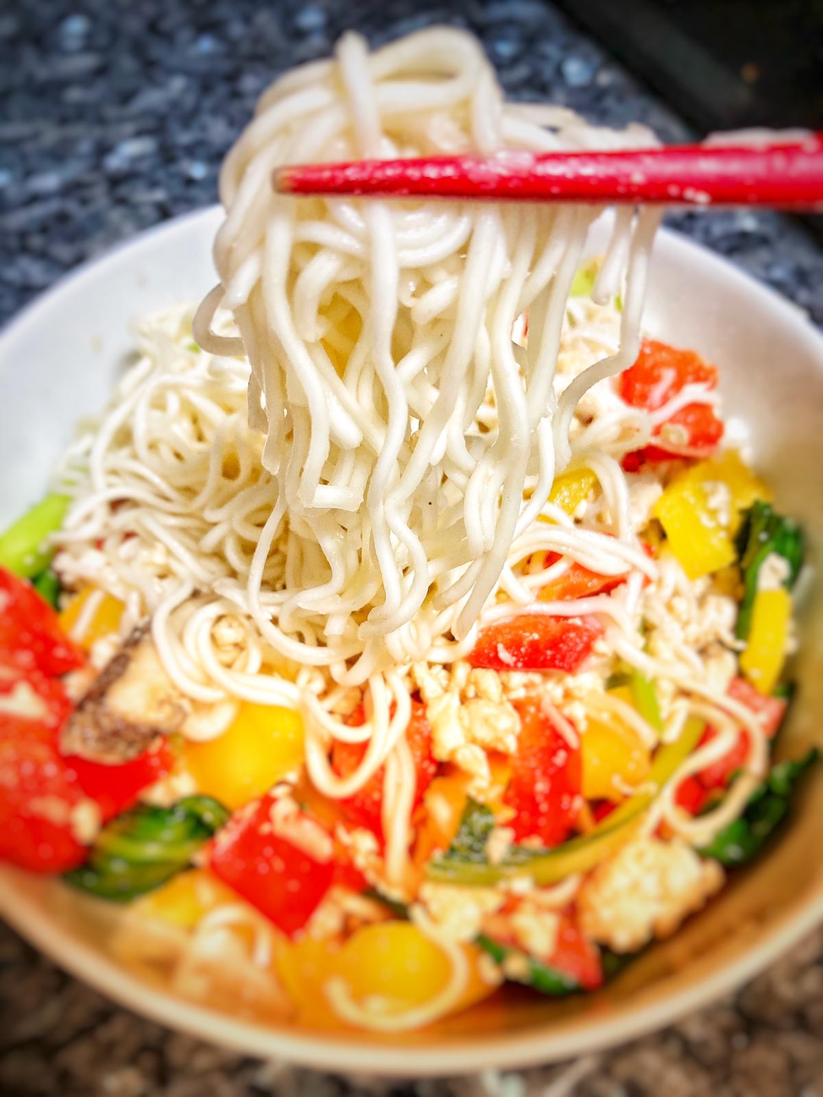Fried Capsicum with Huai Shan Noodles