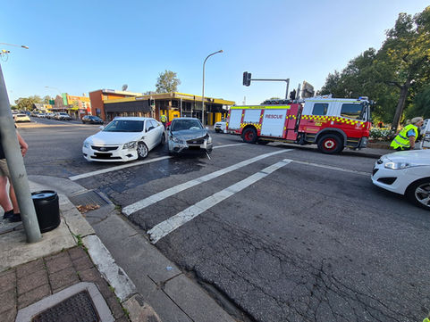 Two cars collide at traffic lights in Richmond