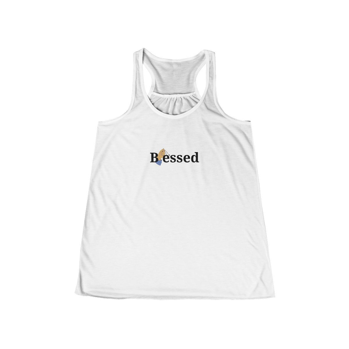 Blessed-Women's Flowy Racerback Tank