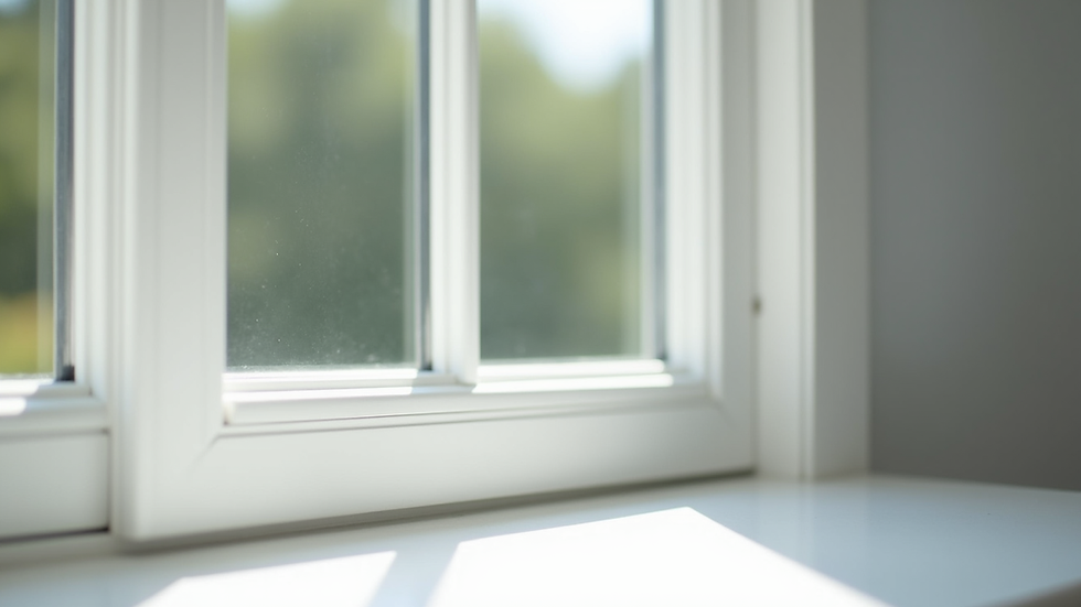 Close-up view of a white uPVC sliding sash window frame