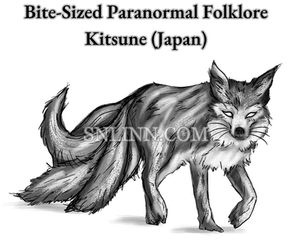 An illustration of Kitsune, a fox yokai.