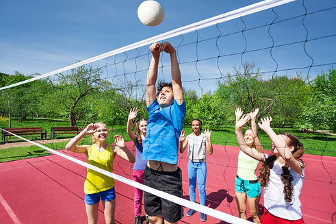 Kids Playing Volleyball