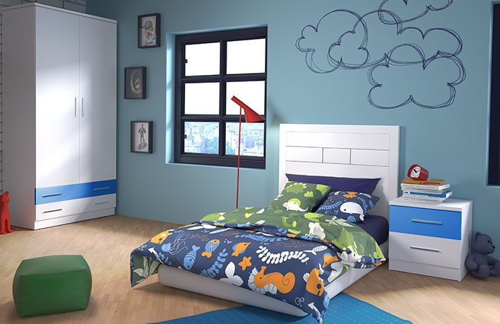 DORMITORIO JUVENIL CON ARMARIO