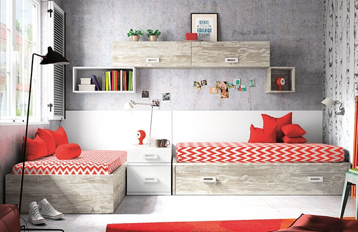 DORMITORIO JUVENIL BLANCO VINTAGE