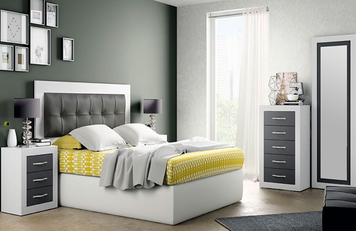 DORMITORIO MATRIMONIAL CABECERO TAPIZADO