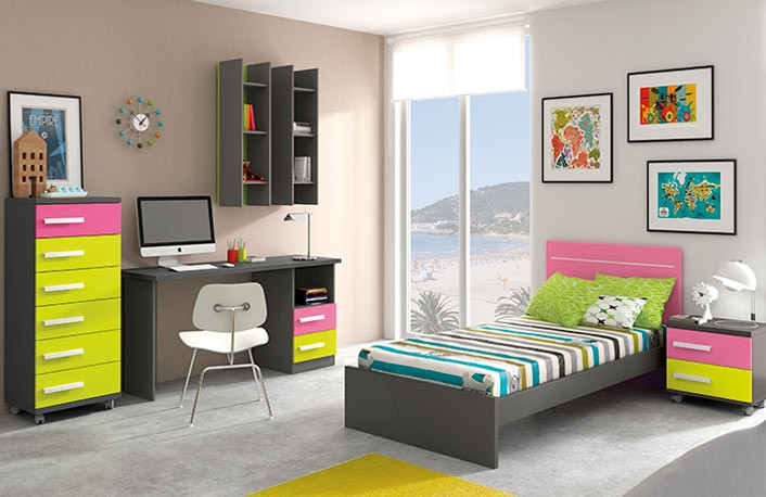 DORMITORIO JUVENIL CON MESA ESTUDIO