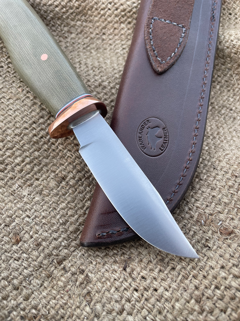 Thumbnail: Green Canvas Micarta Clip Point