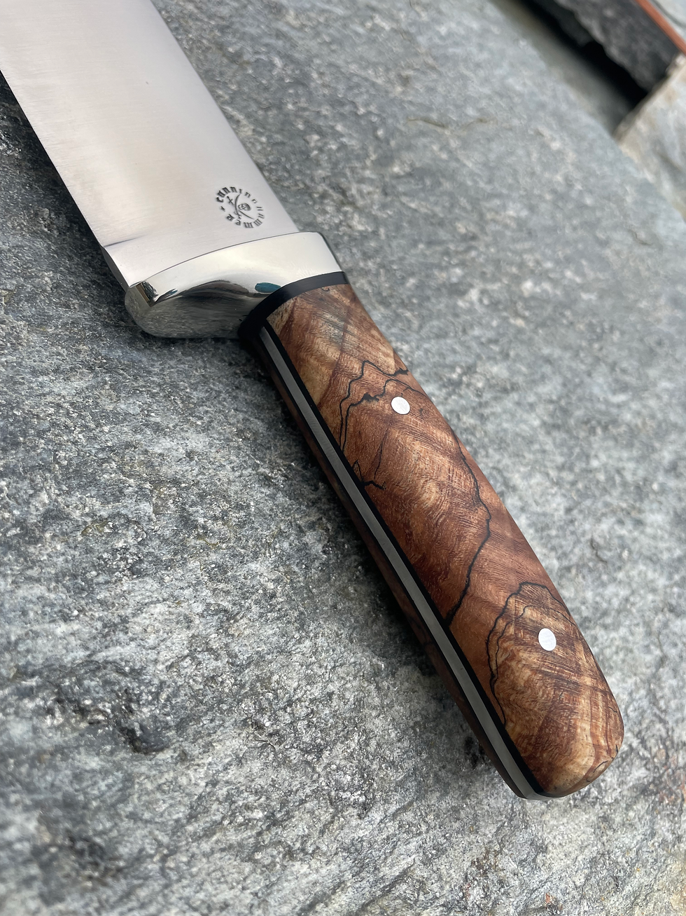 Thumbnail: Stabilized Maple Chef Chopper - S30V