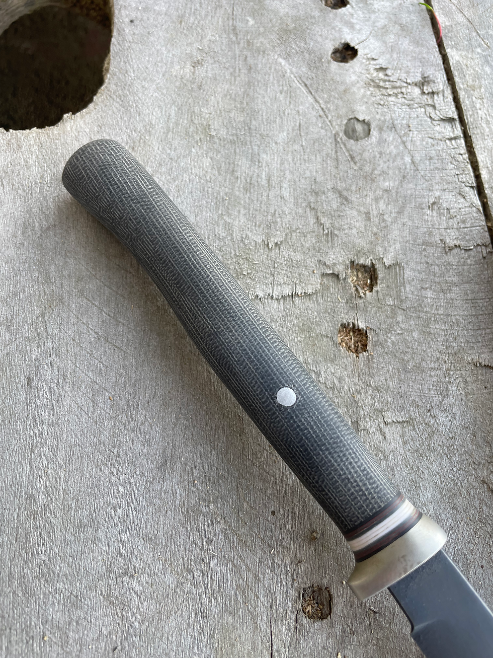 Thumbnail: Graphite Black Micarta Blued Fillet