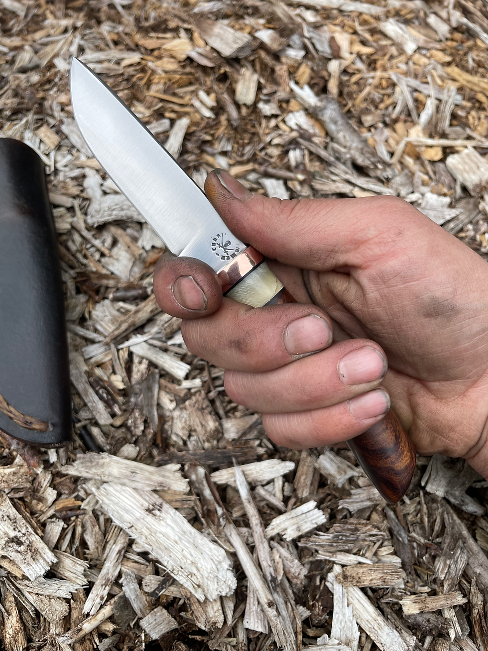 Thumbnail: Desert Ironwood Burl & Musk Ox Drop Point