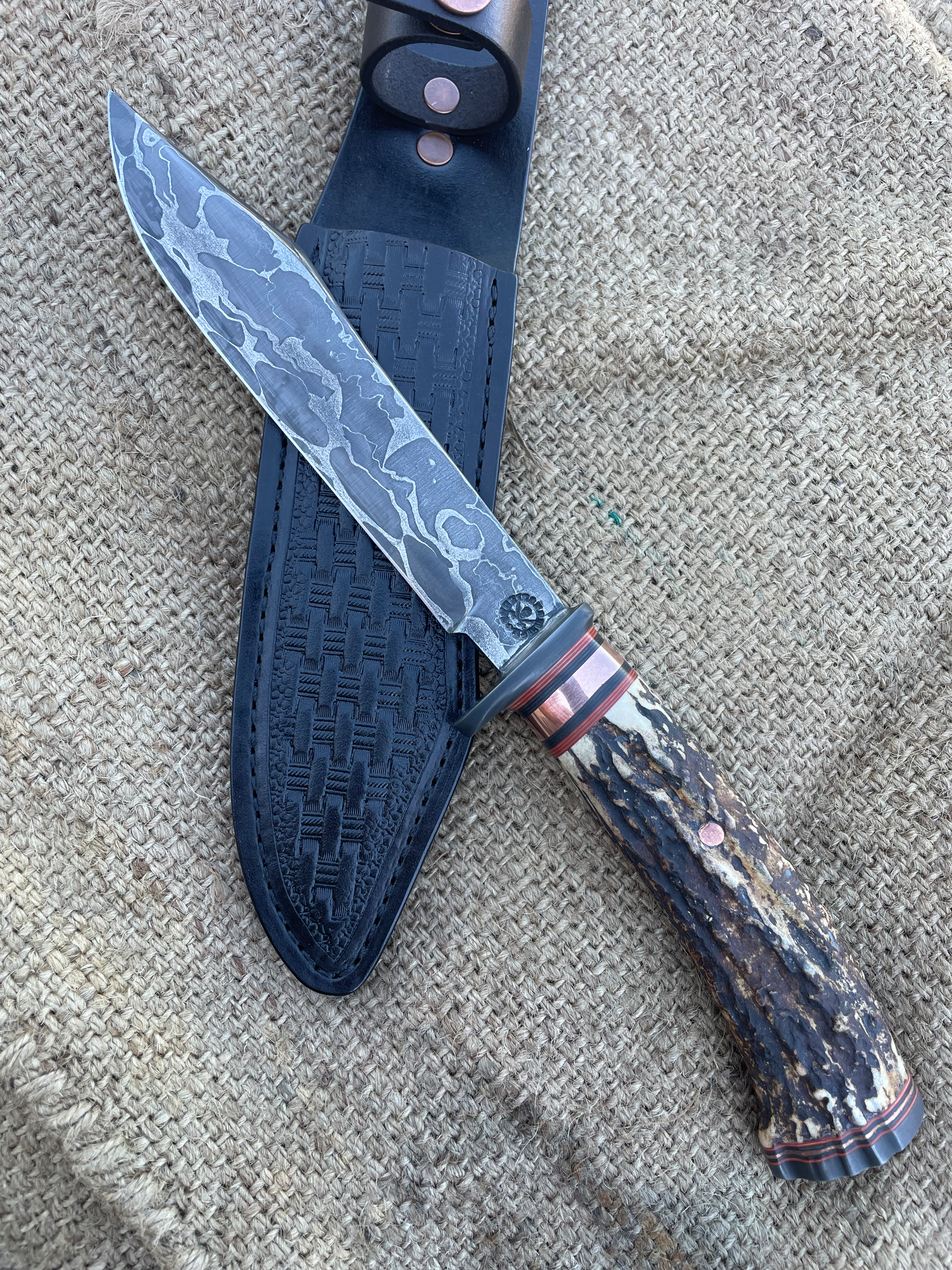 Premium Sambar Stag Damascus Fighter