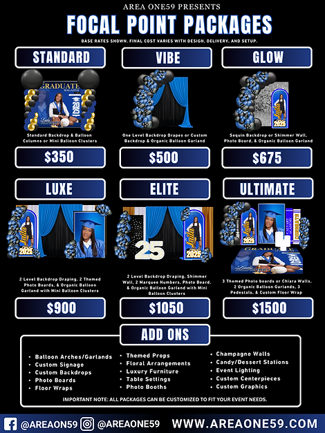 Area One59 Focal Point Price list