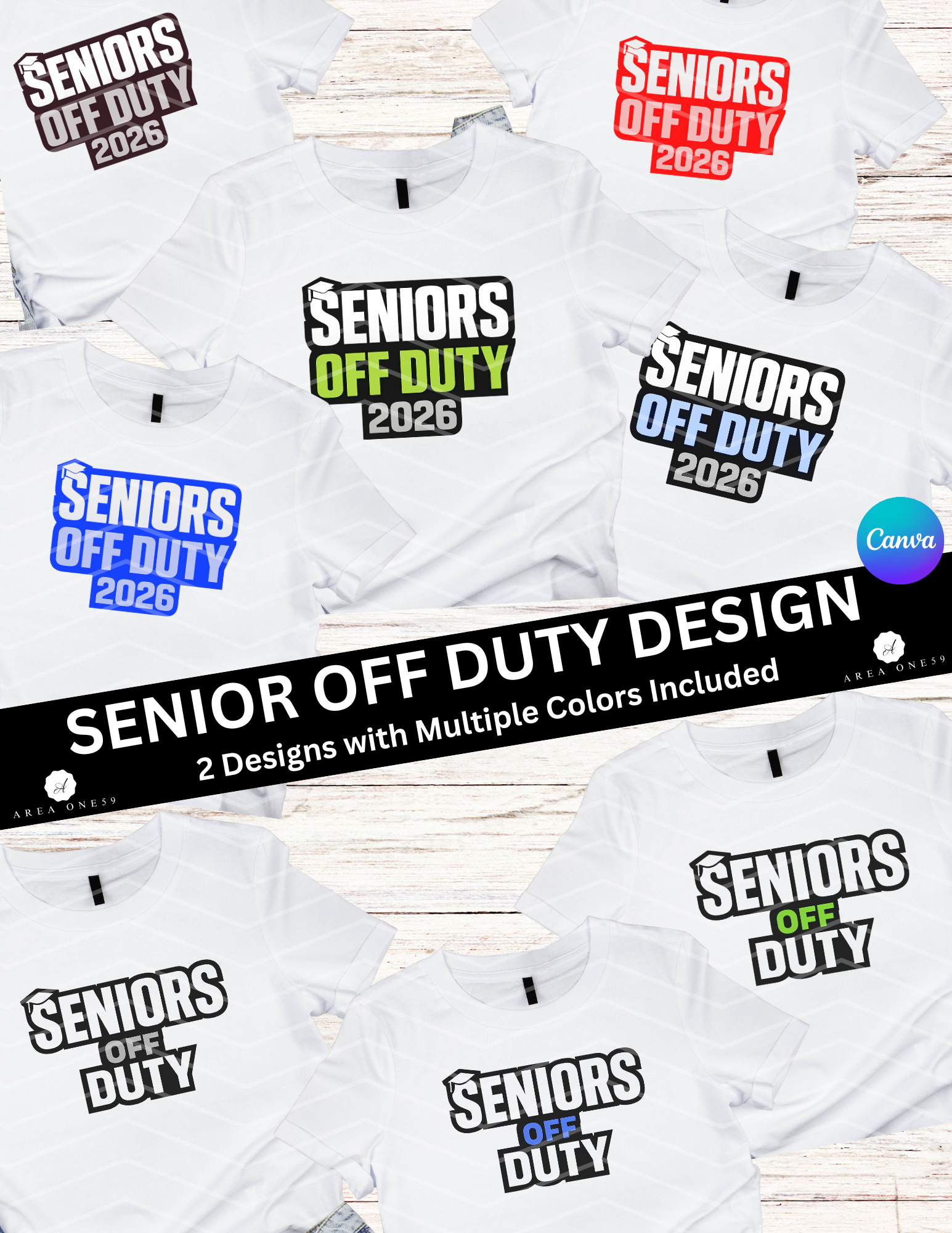 Seniors Off Duty 2026 Canva Download PNG / SVG Ready Designs