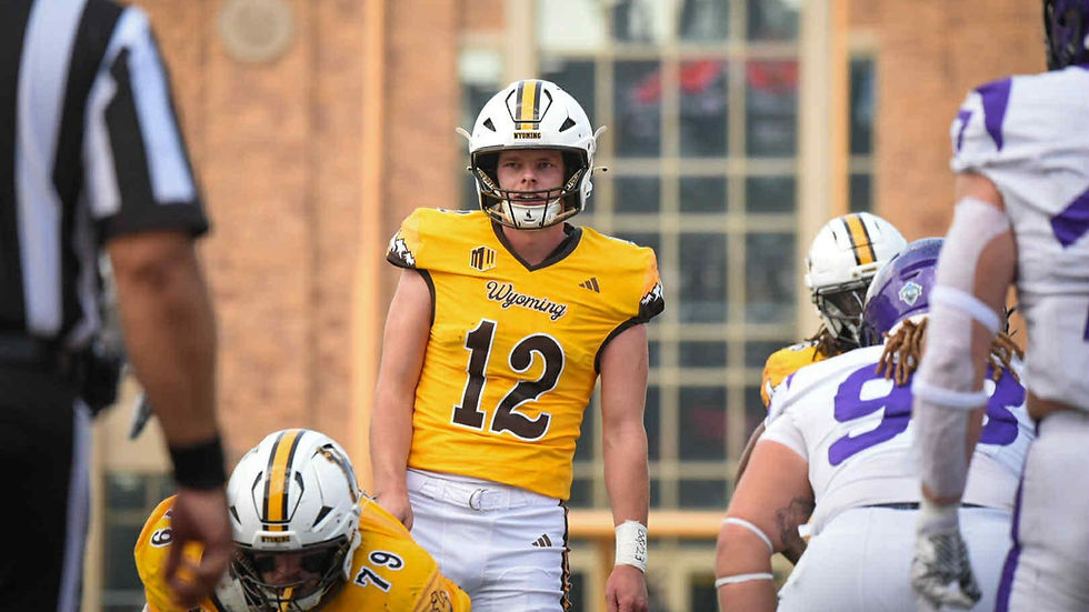 Wyoming quarterback Kaden Anderson (12). Photo by Ian Cadena, PokesNews.com Staff