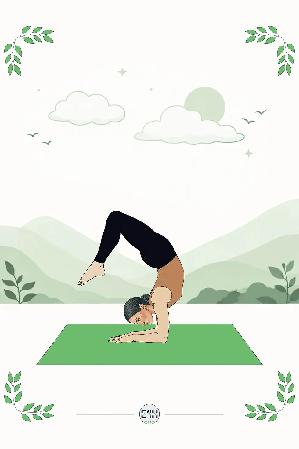 Person balancing in Scorpion Pose with forearms on the mat and feet arched overhead