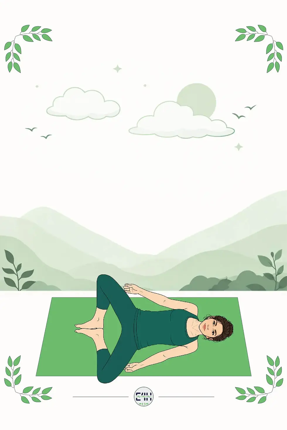 Person lying on the back with soles of the feet together in Supine Bound Angle