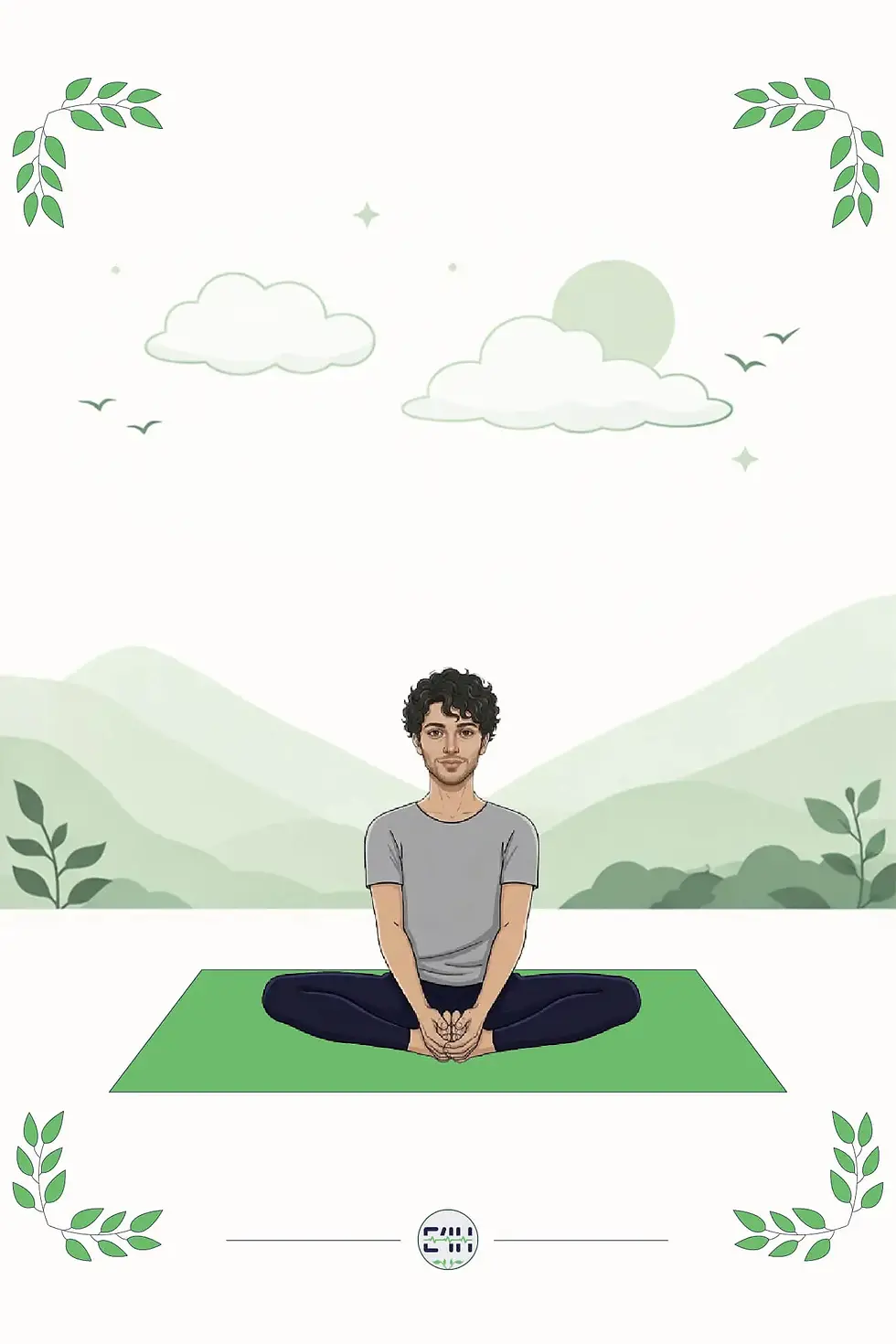 Person seated with soles of the feet together in Bound Angle Pose