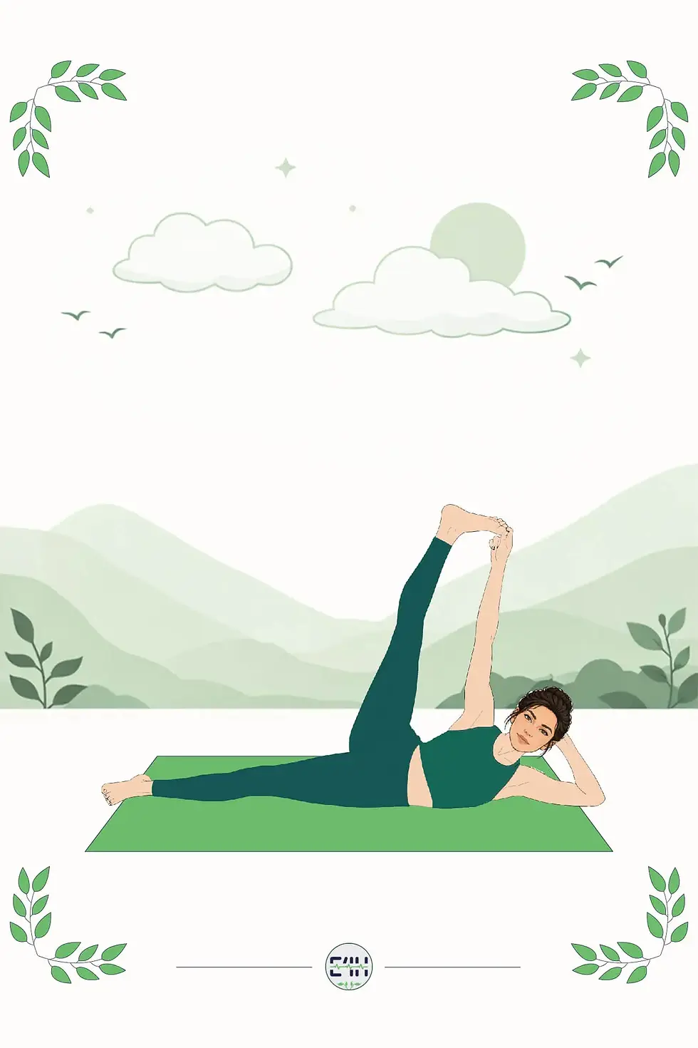 Person lying on one side holding the raised top foot