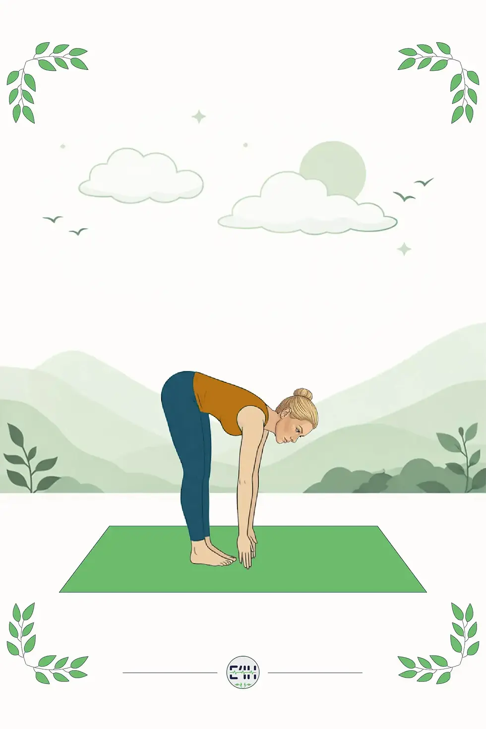 Person folding halfway forward in Half Lift