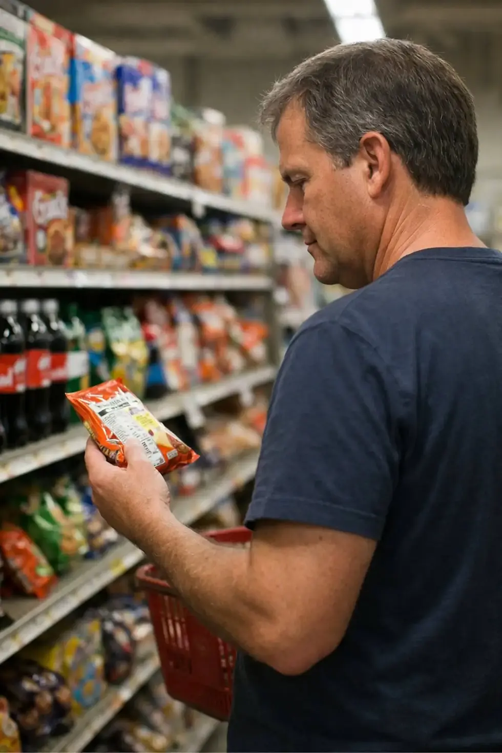 carb-loaded-a-culture-dying-to-eat-man-reading-packaged-food-label-in-grocery-store