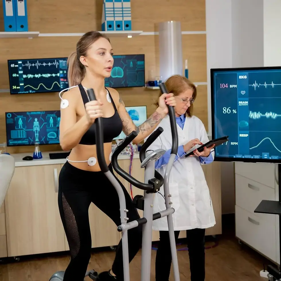 female-runs-tests-stepper-electrodes-evolution-clinical-tests