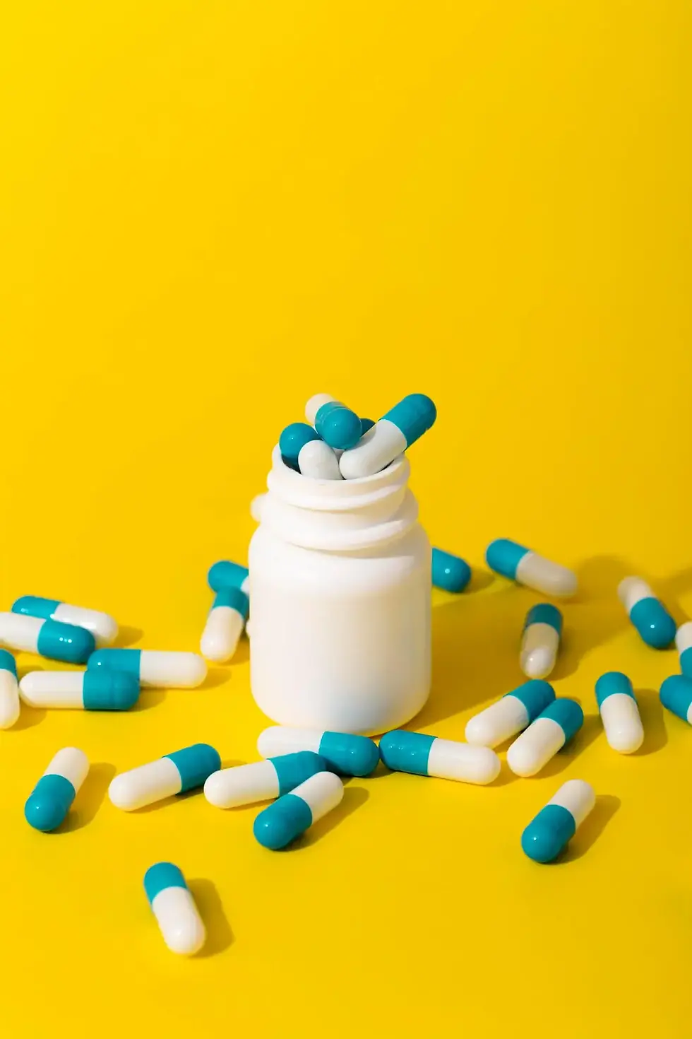 high-angle-container-with-n-acetyl-cysteine-supplement-concept