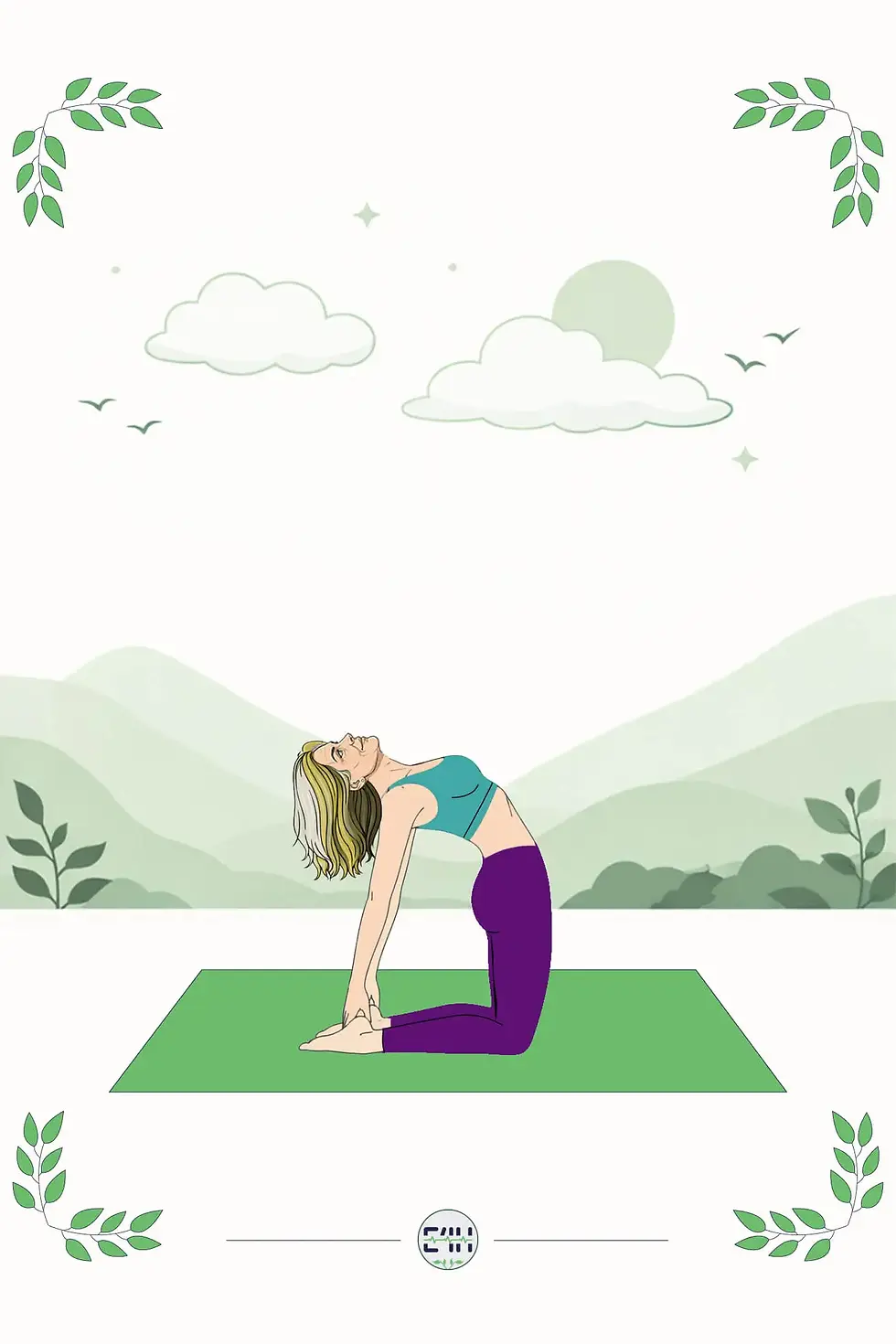 Person kneeling in Camel Pose with hands on the heels and chest lifted