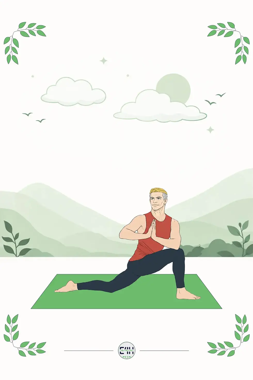 Person in a low lunge with arms reaching overhead