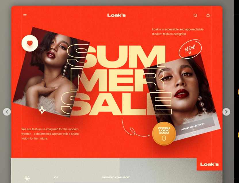 A website for a past client who was a fashion and clothing outlet