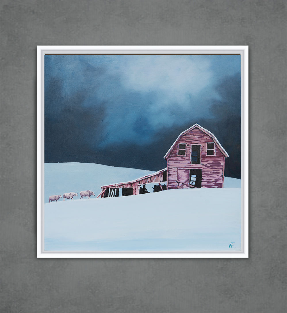 "The Red Barn" Canvas Print
