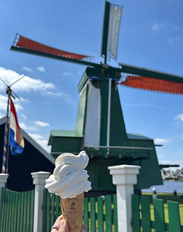 荷蘭風車村 Zaanse Schans 經典風車與冰淇淋